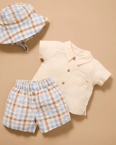 Purebaby - Check Set-Kids-Babies