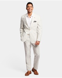 Brooksfield - Subtle Check Linen Blazer