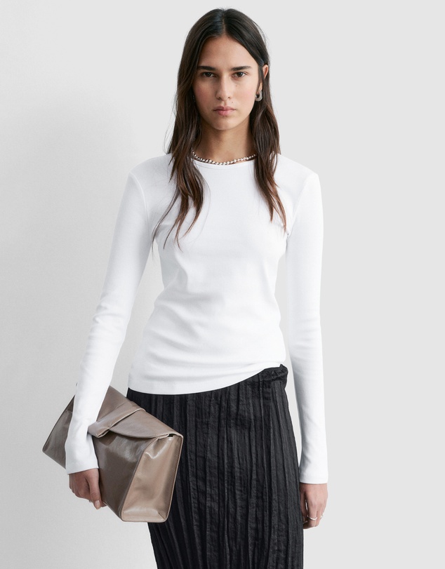 & Other Stories - Ribbed Long-Sleeve Top