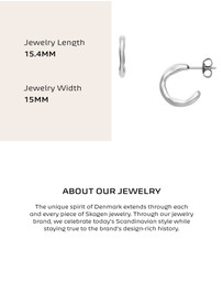 Skagen - Moderne Stak Silver Tone Earring