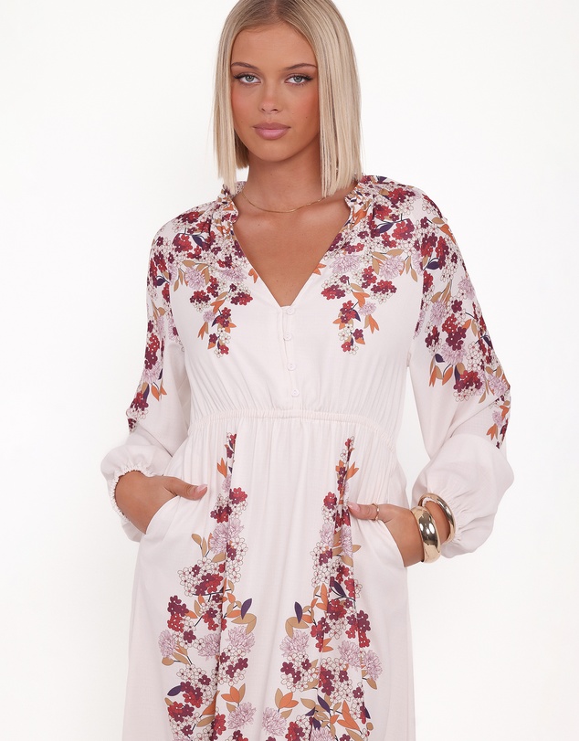 Petal & Pup - Narissa Long Sleeve Midi Dress - Floral
