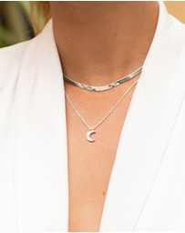 Mestige - Moonlight Shimmer Necklace - Silver Plated