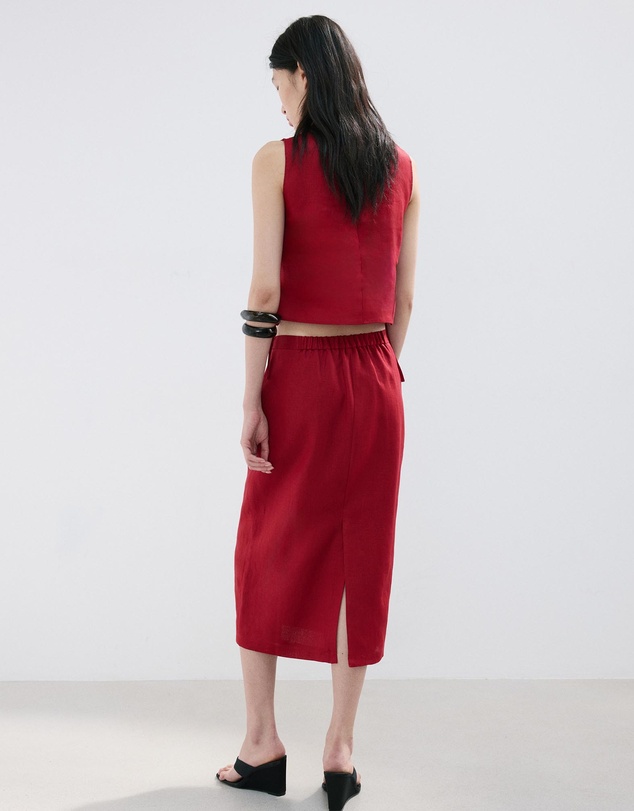 M.N.G - Linen Midi Skirt