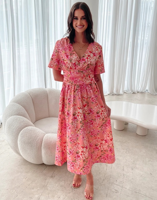 Esther & Co - Tivona Dress - Peach Blossom