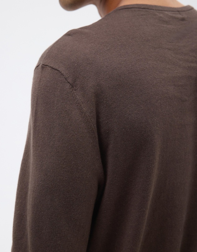 AERE - Linen Blend Long Sleeve Henley