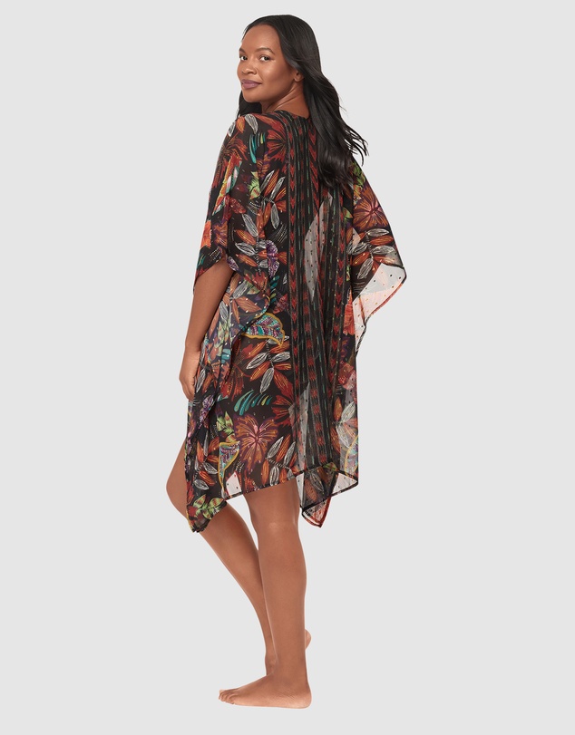 Miraclesuit Swimwear  - Pluma Orla Sheer Chiffon Caftan Beach Cover Up