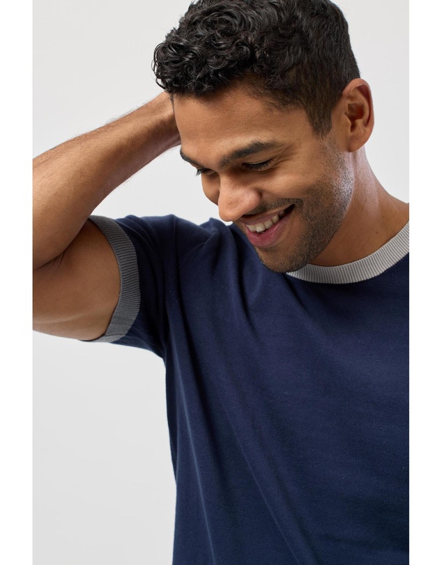 Brooksfield - Crew Neck Knitted Tee