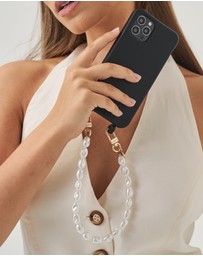 LOUVE COLLECTION - Le Cafe Noir Phone Case + Pearl Wristlet