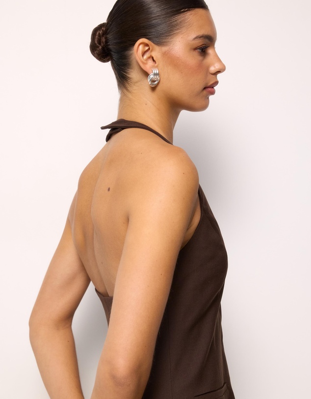 AERE - Maia Tailored Mini Halter Dress