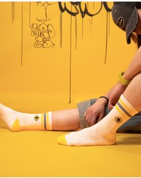 Hard Rated - Lemon Crew Socks