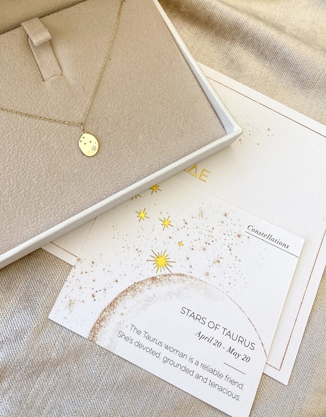 Luna Rae - Solid Gold - Stars of Taurus Diamond Necklace