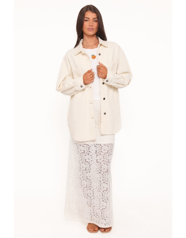 Petal & Pup - Toto Denim Shacket - Ivory