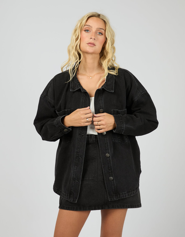 All About Eve - Dale Shacket Washed Black