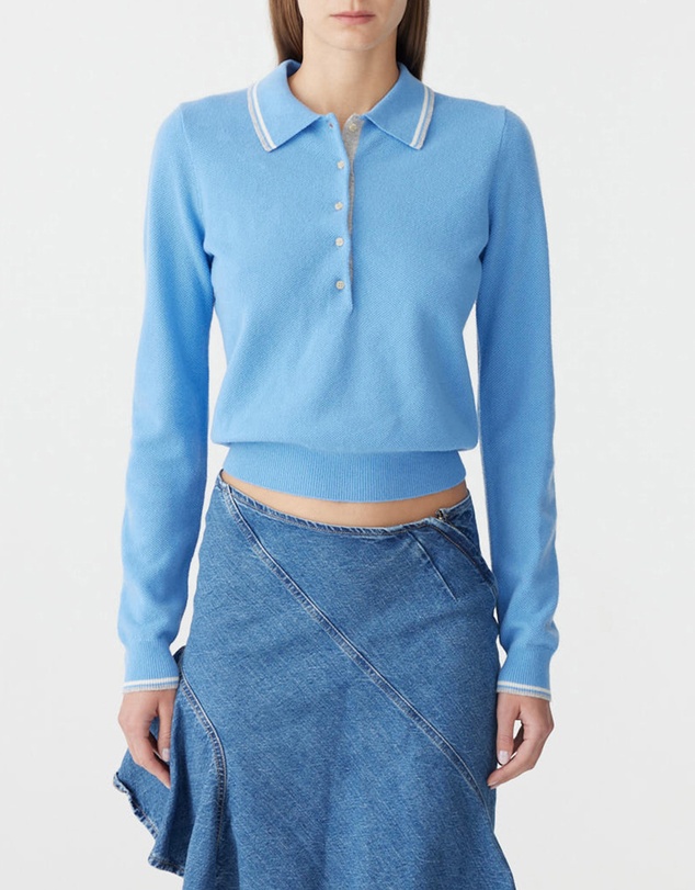 Bassike - Long Sleeve Polo Knit