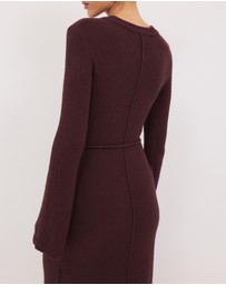 Calli - Iris Long Sleeve Knitted Maxi Dress