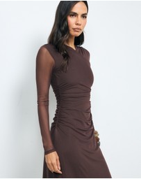 AERE - Laurel Mesh Midi Dress