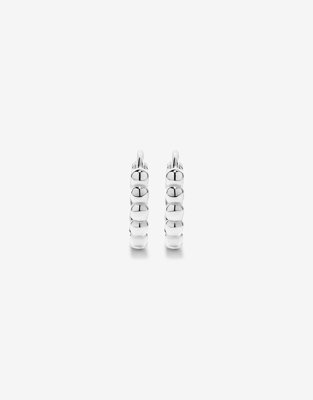 Michael Hill - 12mm Medium Beaded Huggie Earrings in Sterling Silver