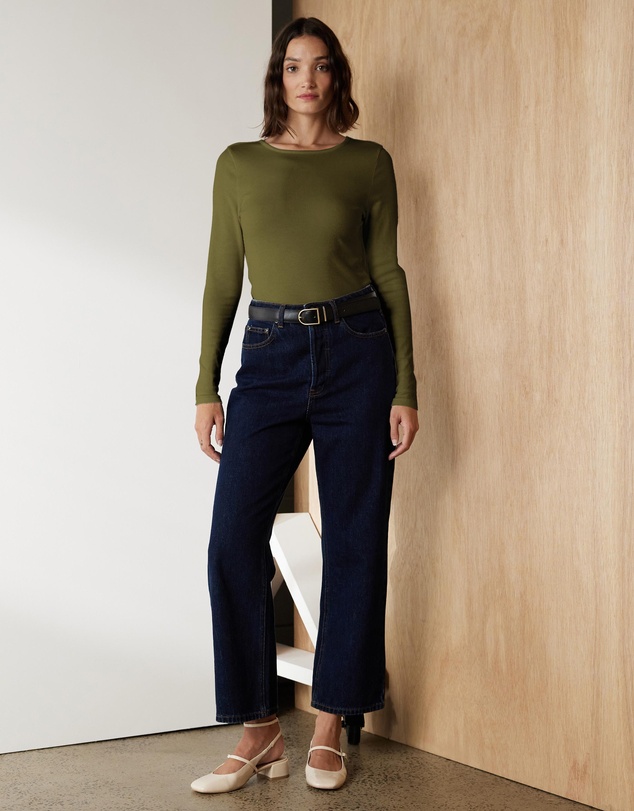 Atmos&Here - Organic Cotton Ribbed Long Sleeve Top