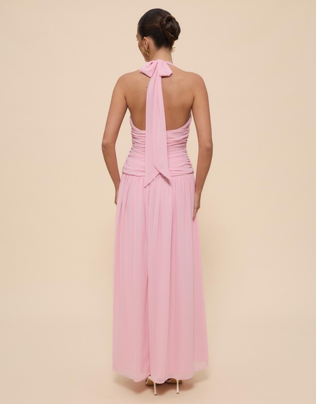 Revibe - Repaired CHANCERY Talara Halter Maxi Dress - AU 12