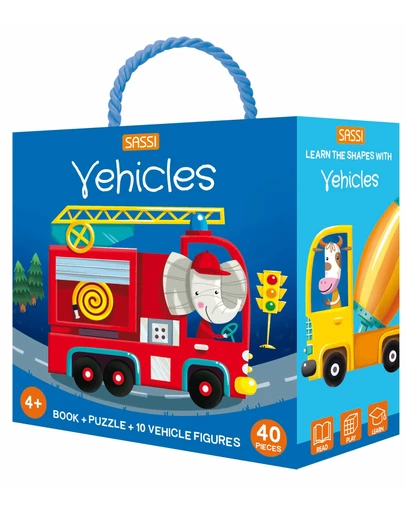 Sassi - 3D Puzzle And Book Learn Colours Vehicles
