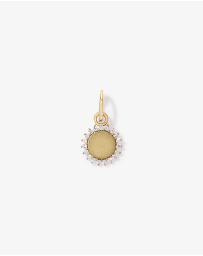 Michael Hill - Engravable Sun Micro Pendant with Cubic Zirconia in 10kt Yellow Gold
