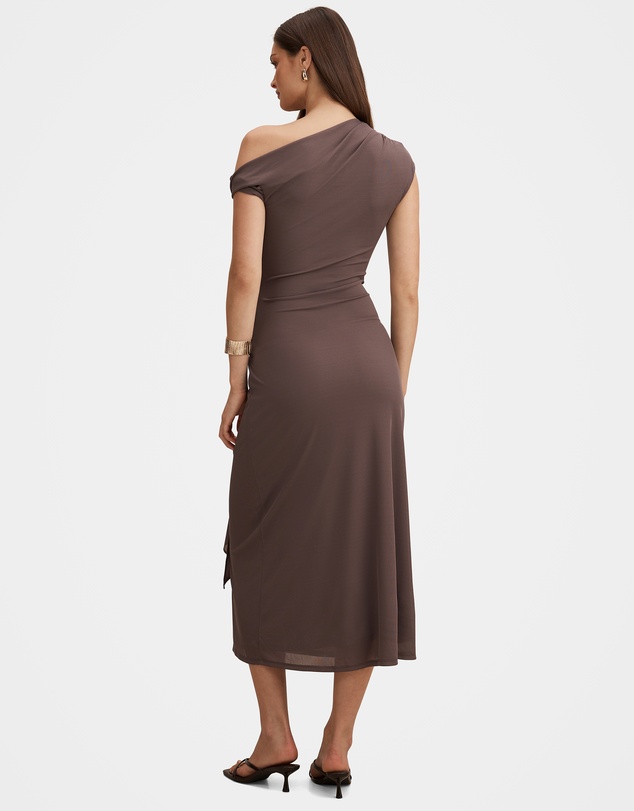 Forever New - Piper Draped Tie Mesh Midi Dress