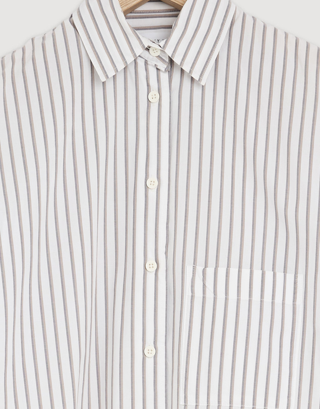 Revibe - Repaired Assembly Label Womens Cotton Stripe Shirt - AU XXS/XS