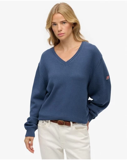 Superdry - Oversized V Neck Jumper