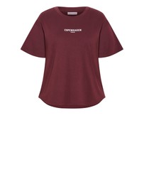 City Chic - Plus size Copenhagen Studio Cotton Tee - wildberry