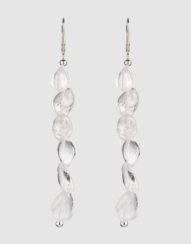 Elli Jewelry - Rock Crystal Drop Earrings in 925 Silver