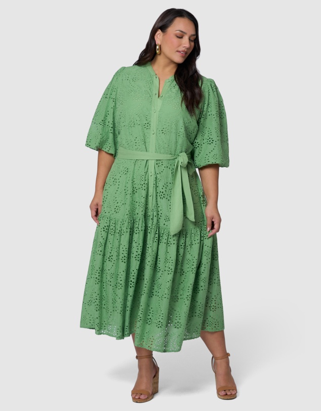 Something 4 Olivia - Juno Broderie Midi Dress