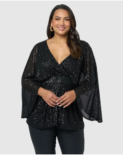 Pink Dusk by Curve Project - Rumors Sequin Top