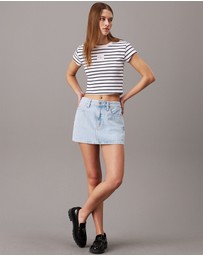 Calvin Klein Jeans - Ribbed Monogram Logo T-Shirt