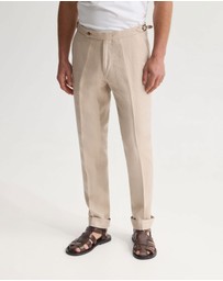 Oxford - Bryon Herringbone Pant Side Tab/Cuf