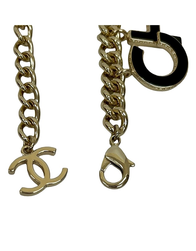 Pre-Loved by Azura Reborn - Pre-Loved CC Gold Plated Lacquered Logo Letter Charms Chain Bracelet