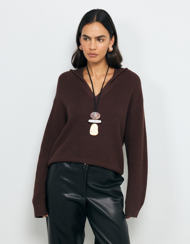 AERE - Lilo Cotton Wool Polo Knit