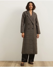 Atmos&Here - Adley Check Wool Blend Coat
