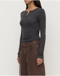 Assembly Label - Nora Merino Wool Henley Top