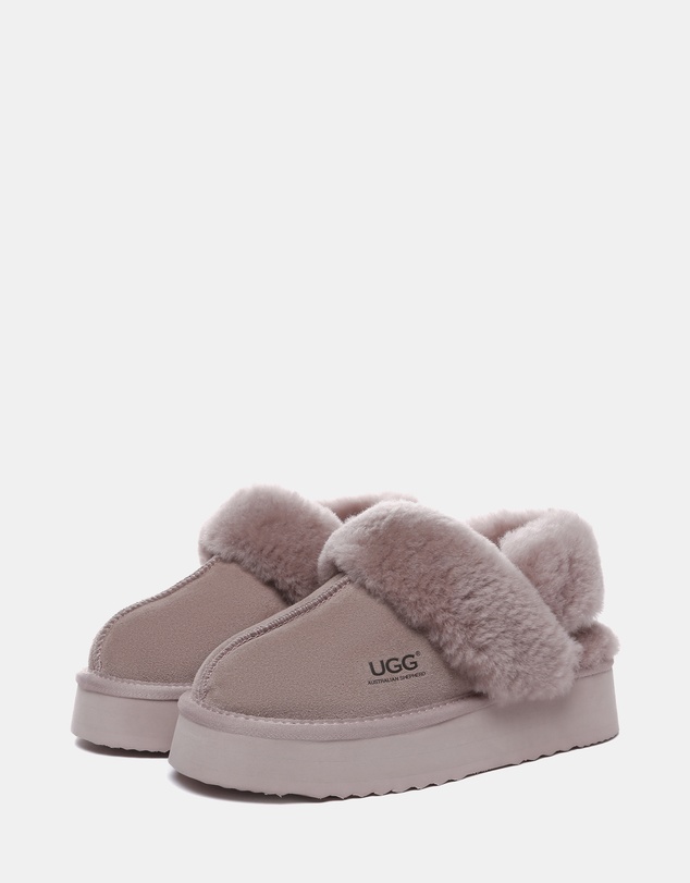 EVERAU - Australian Shepherd Ugg Musa Platform Cow Suede Upper House Shoes