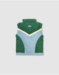 Banabae - Convertible Cord Puffer Jacket - Ocean