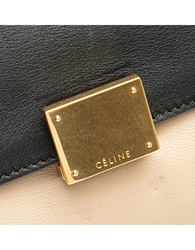 Pre-Loved by Azura Reborn - Pre-Loved Medium Bicolor Calfskin and Suede Trapeze Satchel