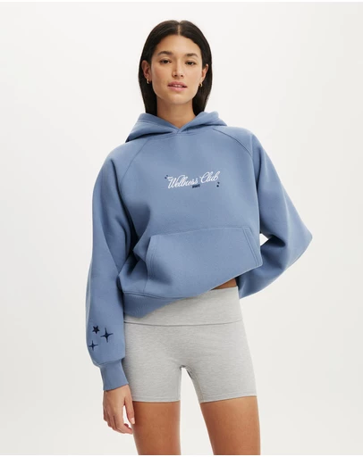 Cotton On Body Active - Plush Premium Graphic Raglan Hoodie