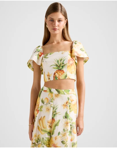 Forever New - Jane Printed Cropped Top
