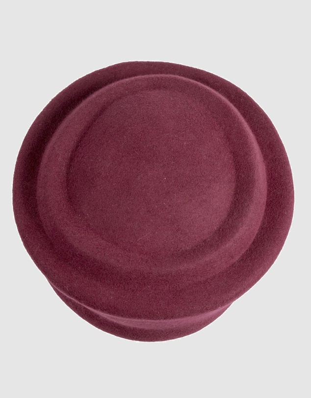 Max Alexander - Felt Wine Pillbox Hat