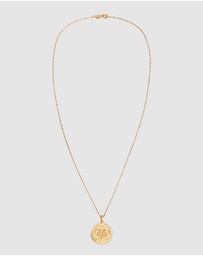 Elli Jewelry - Necklace Mandala Pendant Round 925 Sterling Silver Gold Plated