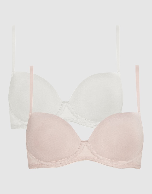 Royce Lingerie - Sophia Wirefree Viscose T-Shirt Style Teen Bra (2 Pack)