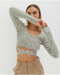 Style Addict - Scoop Neck Tie Crop