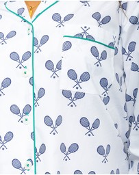 Sant And Abel - Women's Tennis Navy Long PJ Set