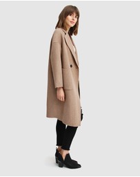 Belle & Bloom - Publisher Double-Breasted Wool Blend Coat