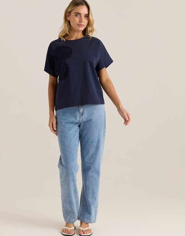 Sass - Mira Crochet Tee